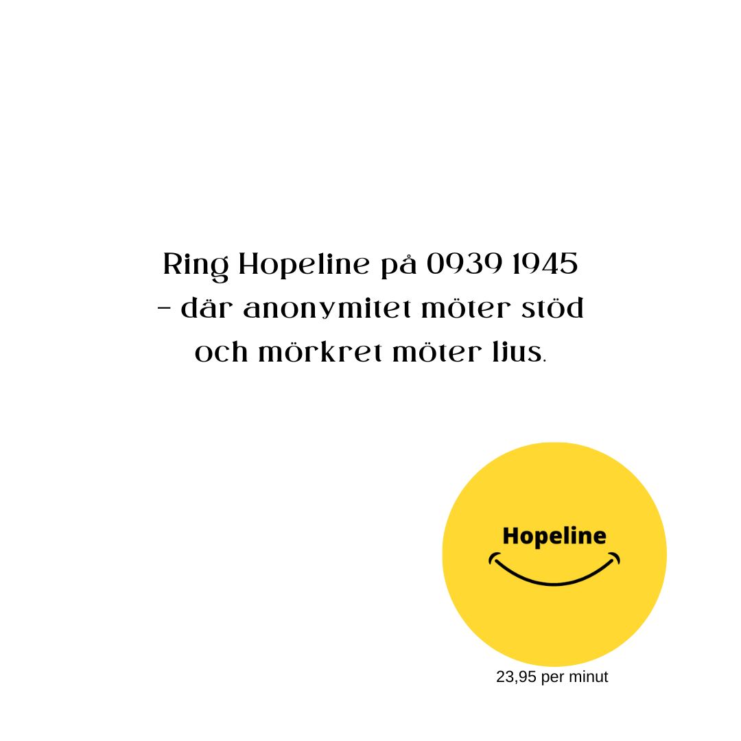 Ring Hopeline på 0939 1945 – där anonymitet möter stöd och mörkret möter ljus.